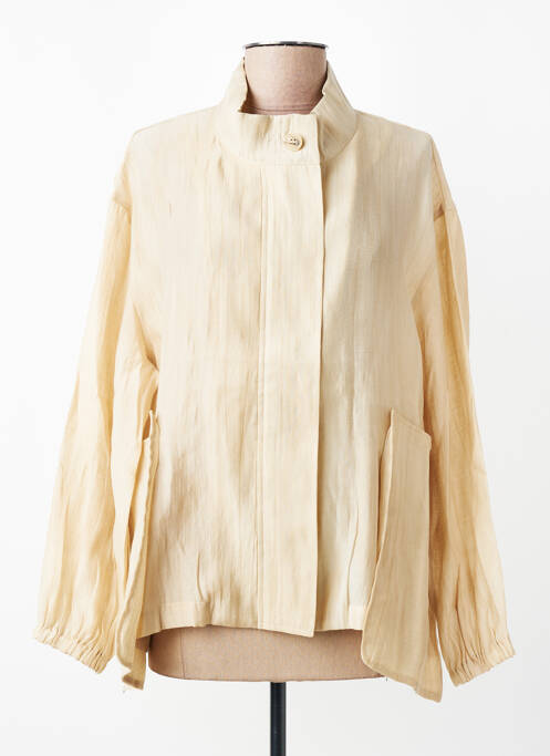 Jachete casual guler rotund bej CPC femme