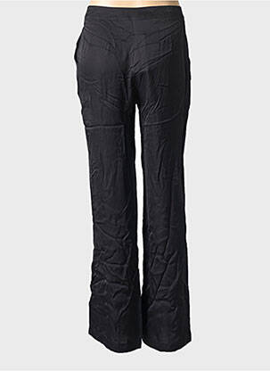 Pantalon drept talie elastică mărime normală negru EVA KAYAN femeie