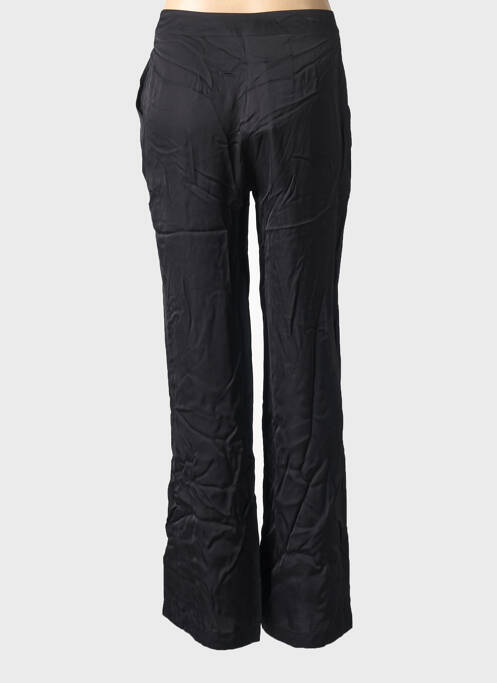 Pantalon drept talie elastică mărime normală negru EVA KAYAN femme