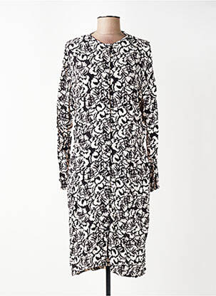 Rochie midi imprimeu floral mâneci lungi negru HARRIS WILSON femeie