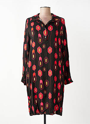 Rochie midi croială fluidă mâneci lungi negru LA FEE MARABOUTEE femeie