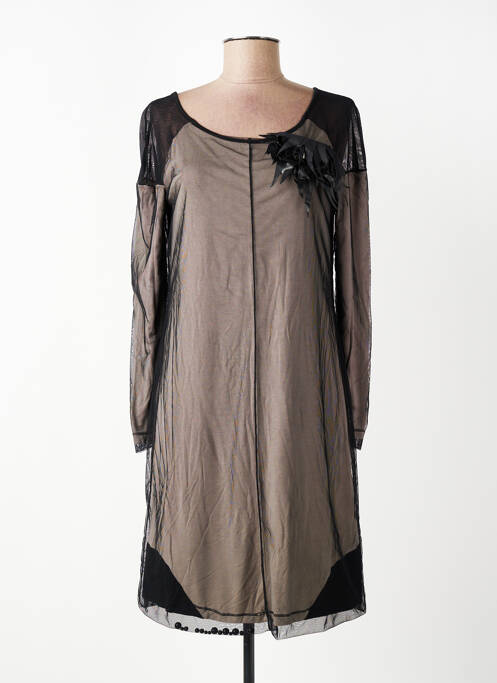 Rochie midi mâneci lungi mâneci lungi negru ELISA CAVALETTI femme