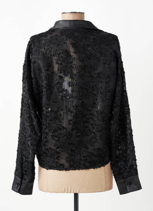 Cămașă croială cambrată mâneci lungi negru EVA KAYAN femme