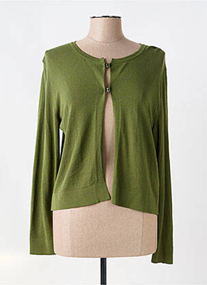 Vestă cu mâneci lungi guler rotund verde FLIRT COLLECTION femeie