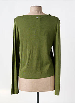 Vestă cu mâneci lungi guler rotund verde FLIRT COLLECTION femeie