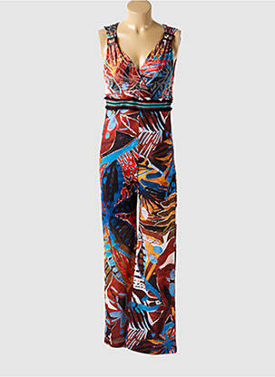 Salopetă-pantalon țesătură crep fără mâneci maro LO! LES FILLES femeie