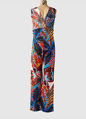 Salopetă-pantalon țesătură crep fără mâneci maro LO! LES FILLES femeie