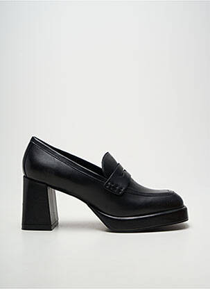 Mocasini vârf pătrat toc de 7 la 9 cm negru CAFE NOIR femeie