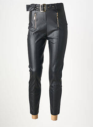Pantalon 7/8 talie înaltă talie înaltă negru RELISH femeie