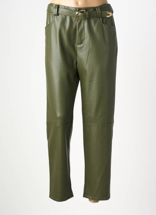Pantalon 7/8 talie cu cleme mărime normală verde IMPERIAL femme