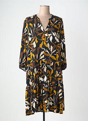 Rochie midi imprimeu fantezie mâneci lungi negru BETTY BARCLAY femeie
