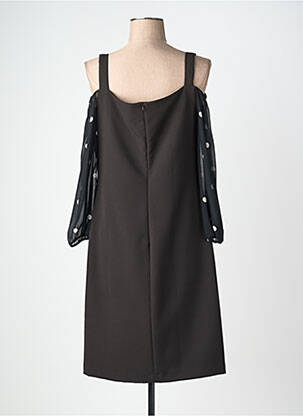 Rochie midi mâneci lungi mâneci lungi negru FUEGO WOMAN femeie