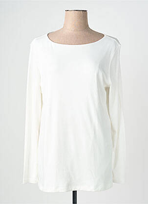 Top guler rotund mâneci lungi alb STREET ONE femeie