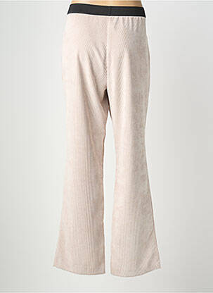 Pantalon drept talie elastică bej DEVERNOIS femeie