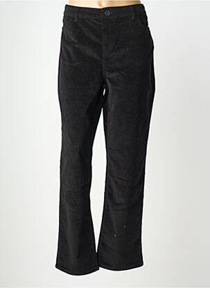 Pantalon drept închidere cu fermoar sub clapetă cu nasturi negru DOLCEZZA femeie