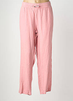 Pantalon drept talie elastică roz DOLCEZZA femeie