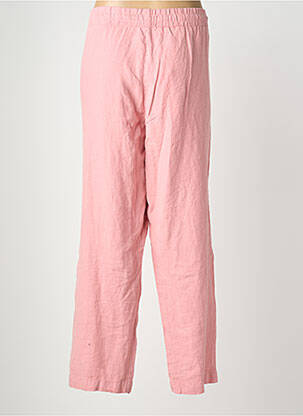 Pantalon drept talie elastică roz DOLCEZZA femeie