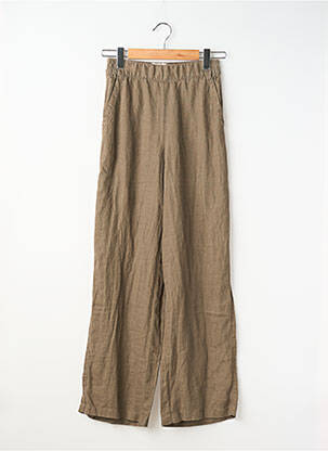 Pantalon drept talie elastică maro STREET ONE femeie