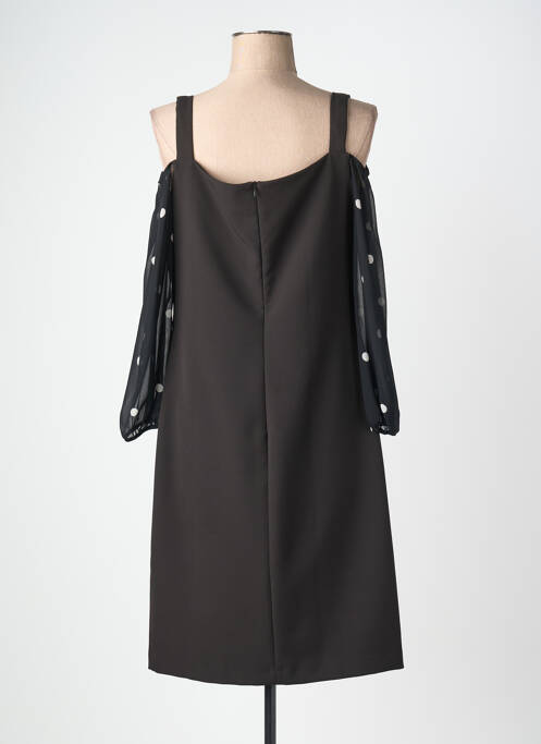 Rochie midi mâneci lungi mâneci lungi negru FUEGO WOMAN femme