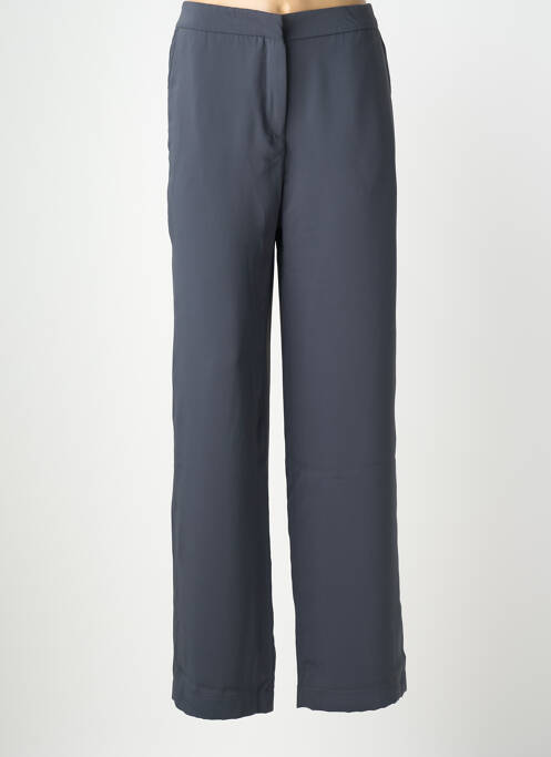 Pantalon drept închidere cu fermoar sub clapetă cu cârlig gri IMPAQT femme