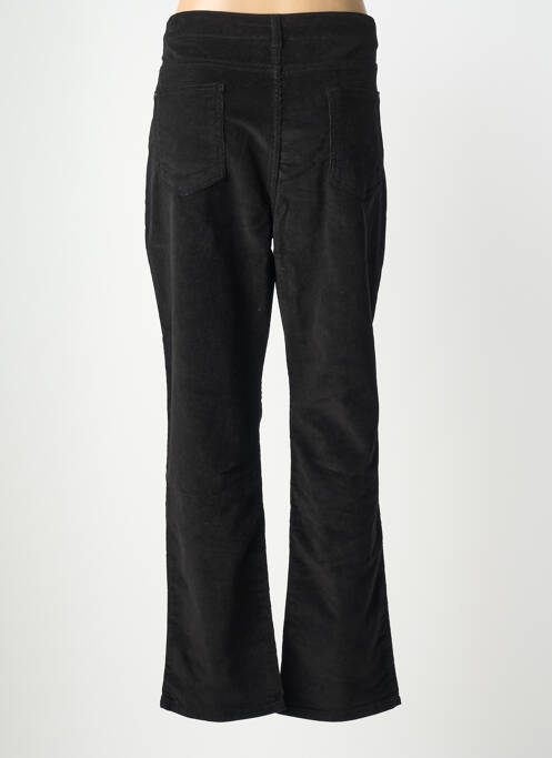 Pantalon drept închidere cu fermoar sub clapetă cu nasturi negru DOLCEZZA femme