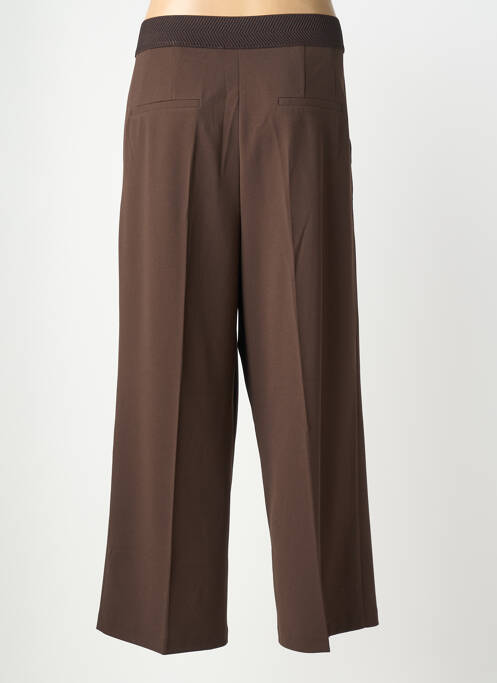 Pantalon drept închidere cu fermoar sub clapetă cu nasturi maro BETTY BARCLAY femme