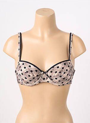 Sutien efect material satinat sutien balconet cu decolteu înalt bej MARIE JO femeie