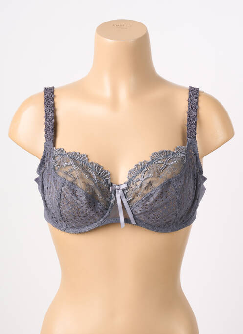 Sutien efect material satinat sutien cupe întregi cu decolteu înalt gri EMPREINTE femme