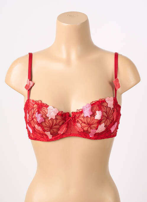 Sutien bretea multi poziție sutien balconet cu decolteu înalt roșu BARBARA femme