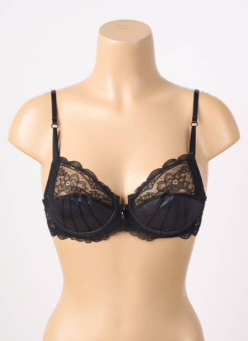 Sutien țesătură tulle sutien cupe întregi cu decolteu înalt negru LISE CHARMEL femme