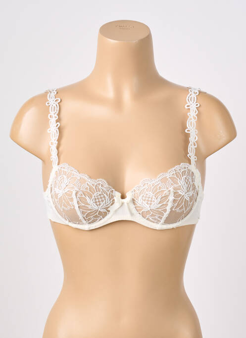 Sutien efect material satinat sutien balconet cu decolteu înalt bej SIMONE PERELE femme