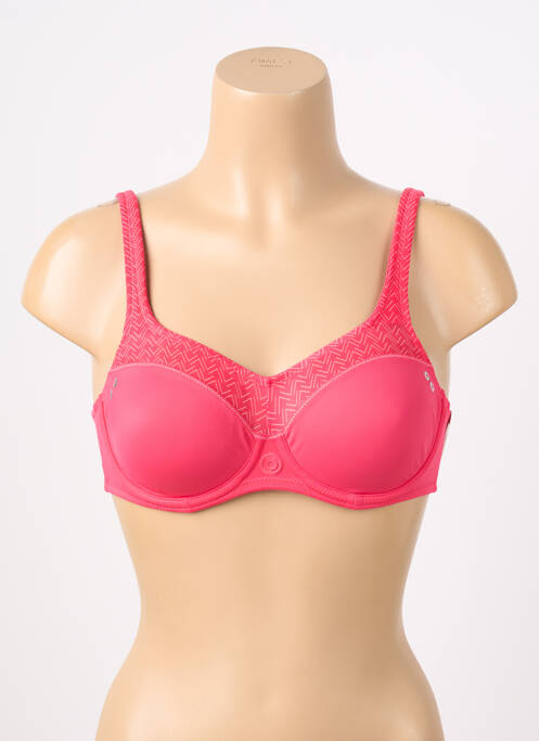 Sutien efect material satinat sutien cupe întregi cu decolteu înalt roșu MARIE JO femme