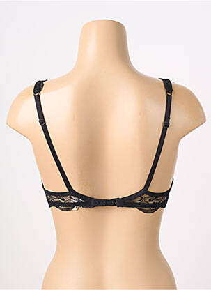 Sutien efect material satinat sutien balconet cu decolteu înalt negru LISE CHARMEL femeie
