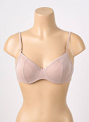 Sutien efect material satinat sutien cupe întregi cu decolteu înalt roz MARIE JO femeie