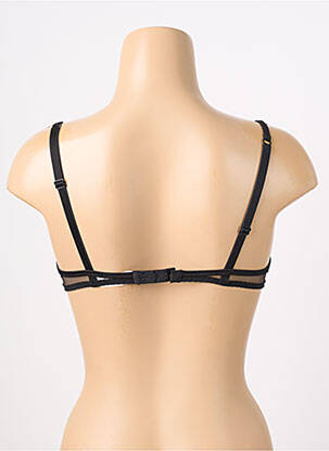 Sutien efect material satinat sutien balconet cu decolteu înalt negru ALLUMETTE femeie