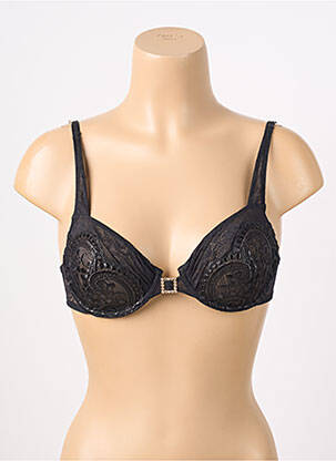 Sutien efect material satinat sutien cupe întregi cu decolteu înalt negru TRIUMPH femeie