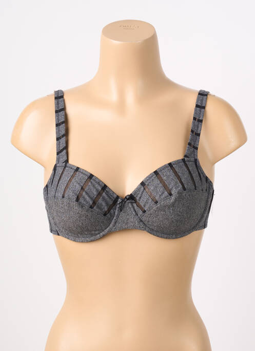 Sutien efect material satinat sutien cupe întregi cu decolteu înalt gri MARIE JO femme