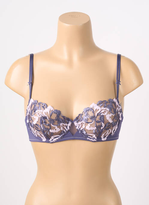 Sutien efect material satinat sutien balconet cu decolteu înalt violet SIMONE PERELE femme