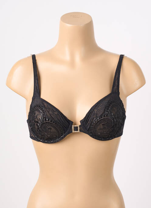 Sutien efect material satinat sutien cupe întregi cu decolteu înalt negru TRIUMPH femme