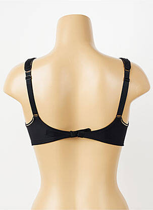 Sutien efect material satinat sutien cupe întregi cu decolteu înalt negru FELINA femeie