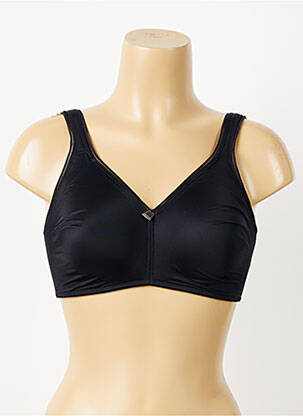 Sutien efect material satinat sutien cupe întregi cu decolteu înalt negru FELINA femeie
