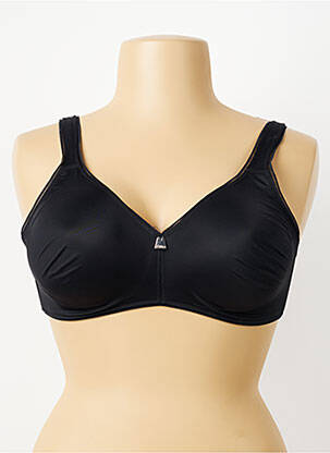 Sutien efect material satinat sutien cupe întregi cu decolteu înalt negru FELINA femeie