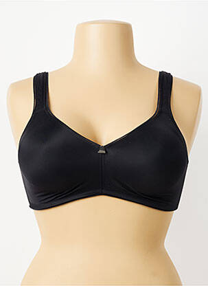 Sutien efect material satinat sutien cupe întregi cu decolteu înalt negru FELINA femeie