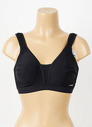 Sutien fără armatură sutien cupe întregi cu decolteu înalt negru TRIACTION BY TRIUMPH femeie
