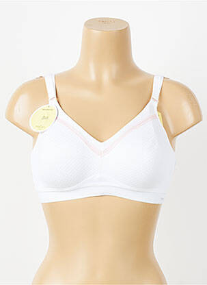 Sutien fără armatură sutien cupe întregi cu decolteu înalt alb TRIACTION BY TRIUMPH femeie