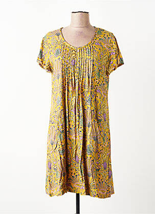 Rochie scurtă mâneci scurte mâneci scurte galben NOMADS femeie