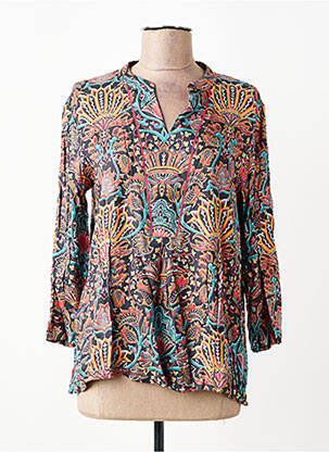 Bluză imprimeu floral mâneci 3/4 negru NOMADS femeie