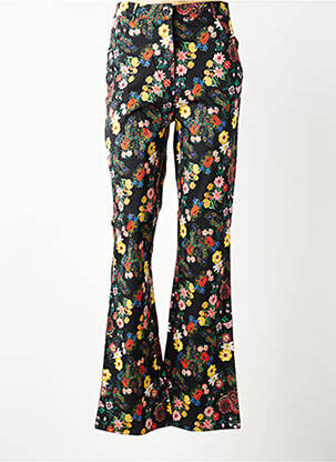 Pantalon evazat talie înaltă talie înaltă negru WOW TO GO femeie