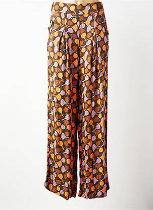 Pantalon larg închidere cu fermoar lateral mărime normală portocalie WOW TO GO femeie