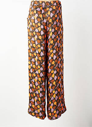 Pantalon larg închidere cu fermoar lateral mărime normală portocalie WOW TO GO femeie